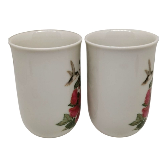 Otagiri Japan Hummingbirds and Hollyhocks‎ Mugs Set of 2 - Picture 4 of 11